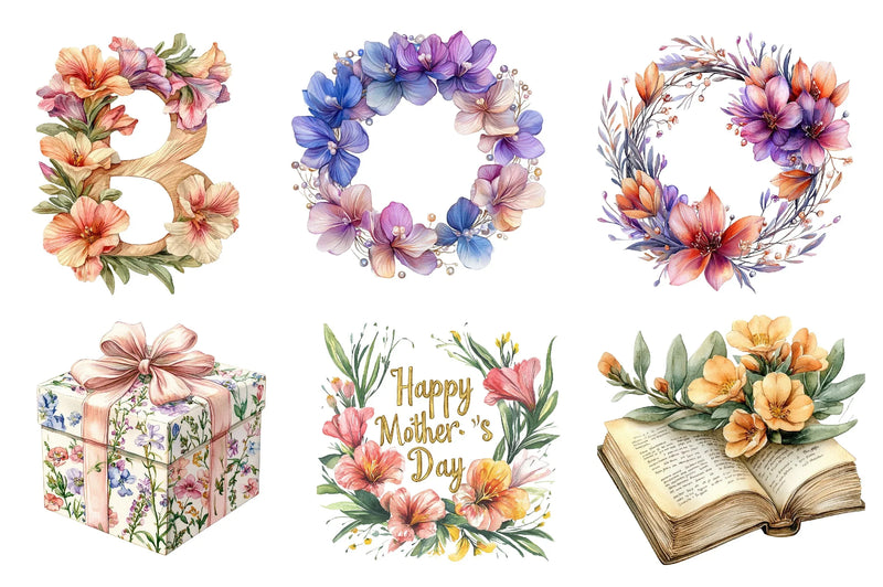 Freesia Mothers Day Clipart Bundle - CraftNest - Digital Crafting and Art