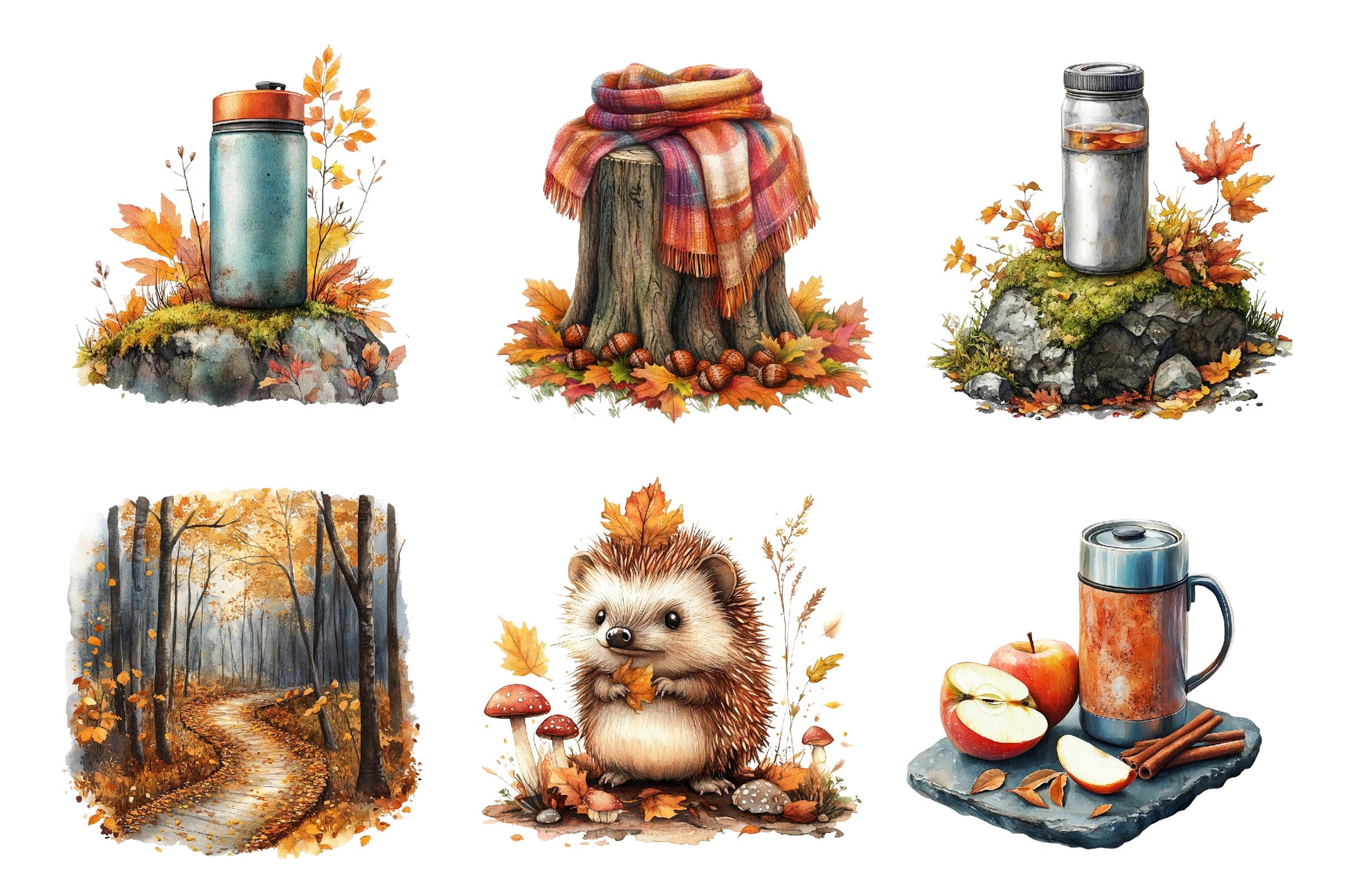 Autumn Nature Walk Clipart Bundle - CraftNest - Digital Crafting and Art
