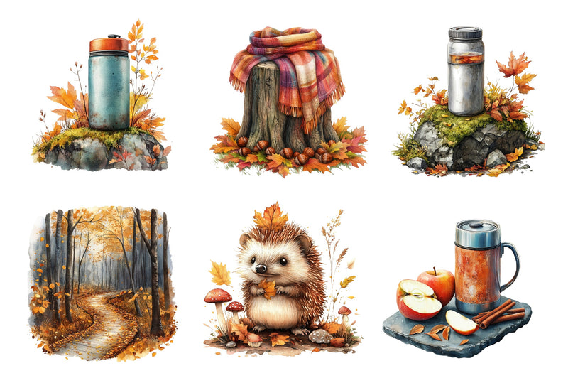 Autumn Nature Walk Clipart Bundle - CraftNest - Digital Crafting and Art