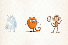 Animals Minimalist Cartoon Clipart Bundle - CraftNest - Digital Crafting and Art