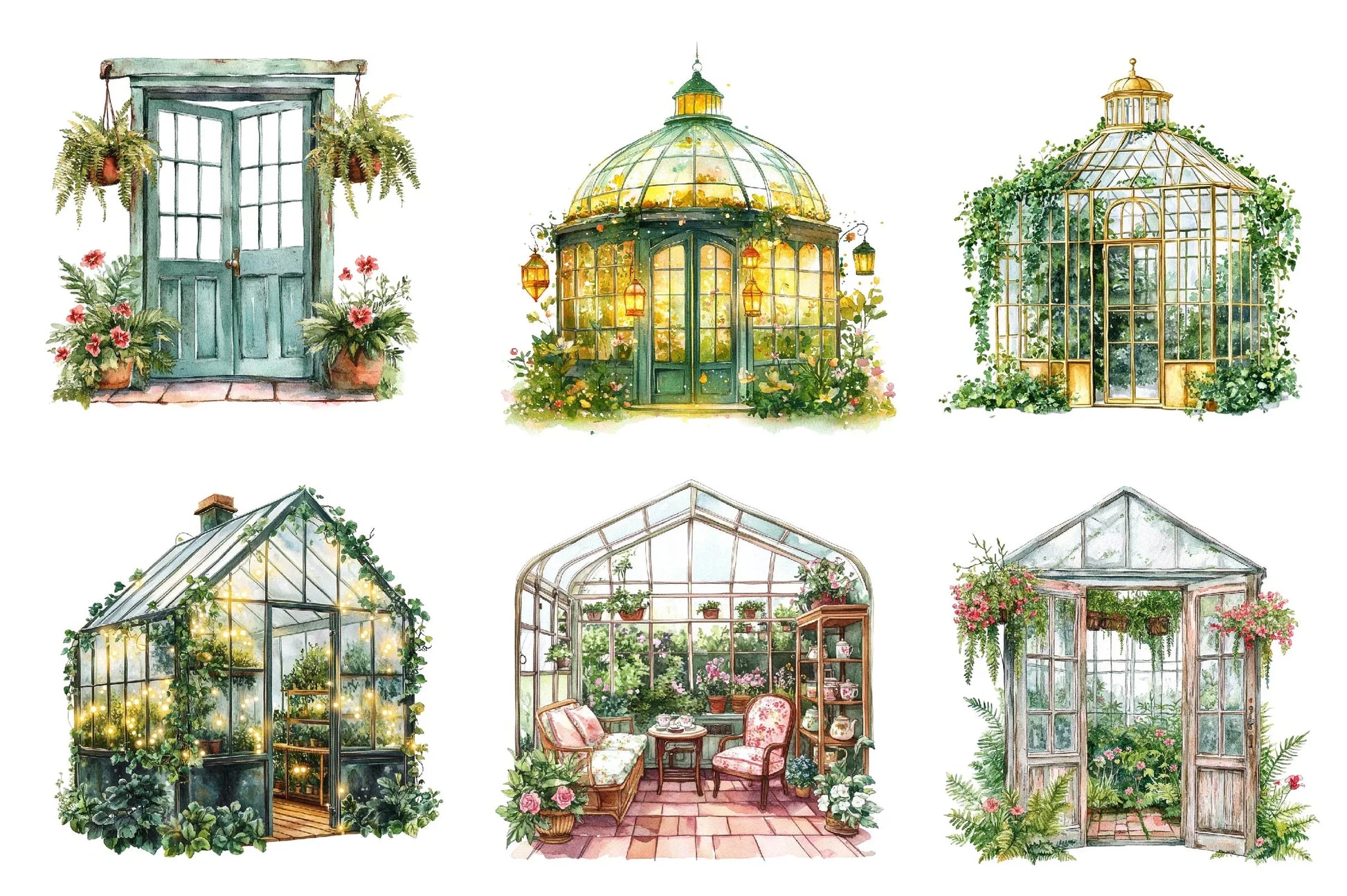 Spring Greenhouse Clipart Bundle - CraftNest - Digital Crafting and Art