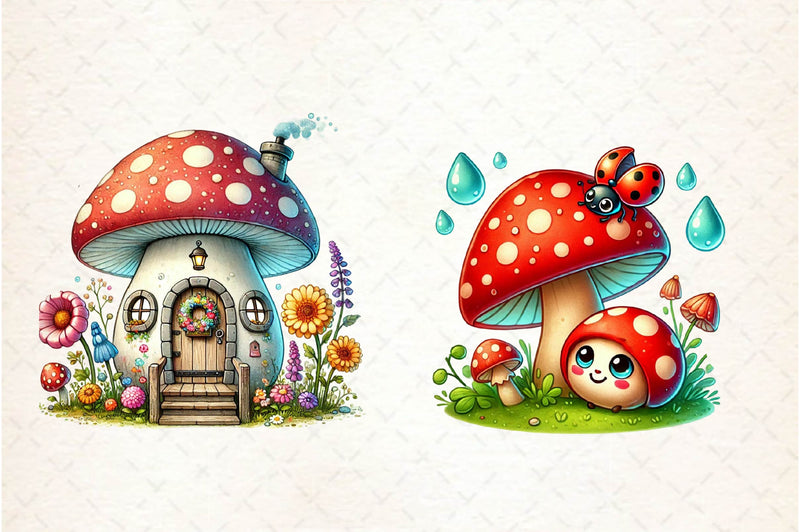 Mushroom Clipart Bundle - CraftNest - Digital Crafting and Art