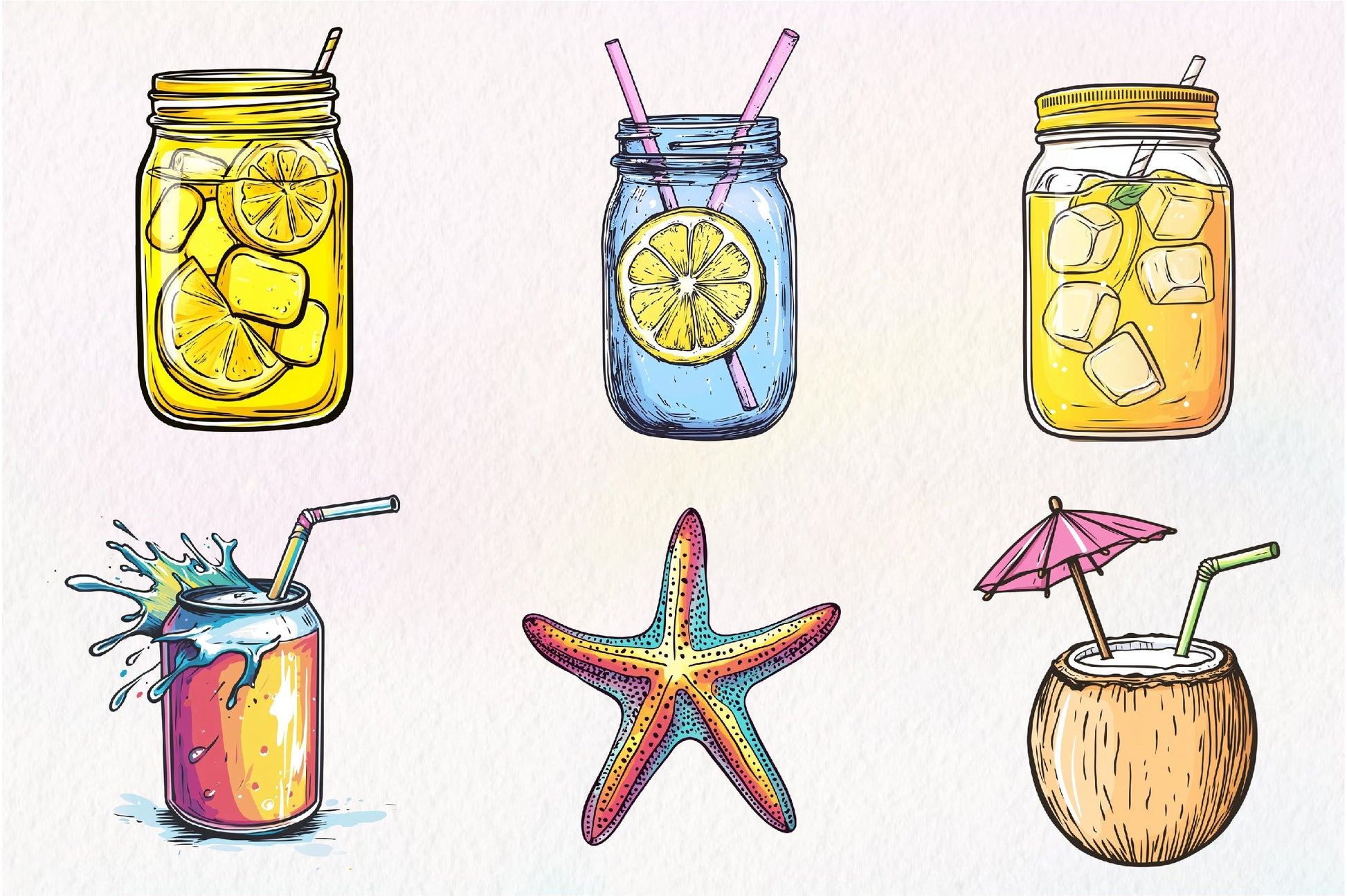 Summer Vibe Clipart Bundle 1 - CraftNest - Digital Crafting and Art