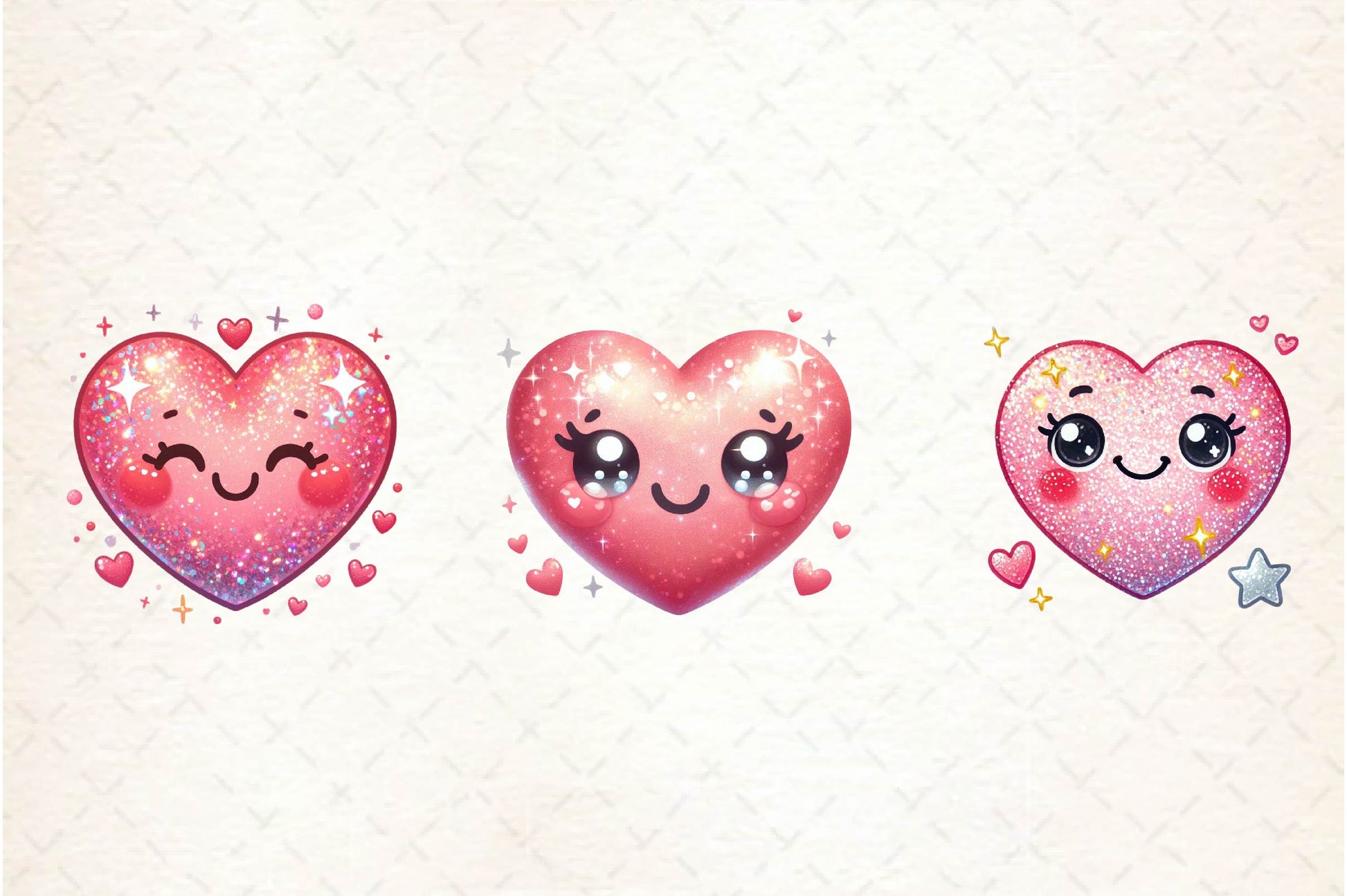 Cute Valentine Smiling Heart Clipart Bundle - CraftNest - Digital Crafting and Art