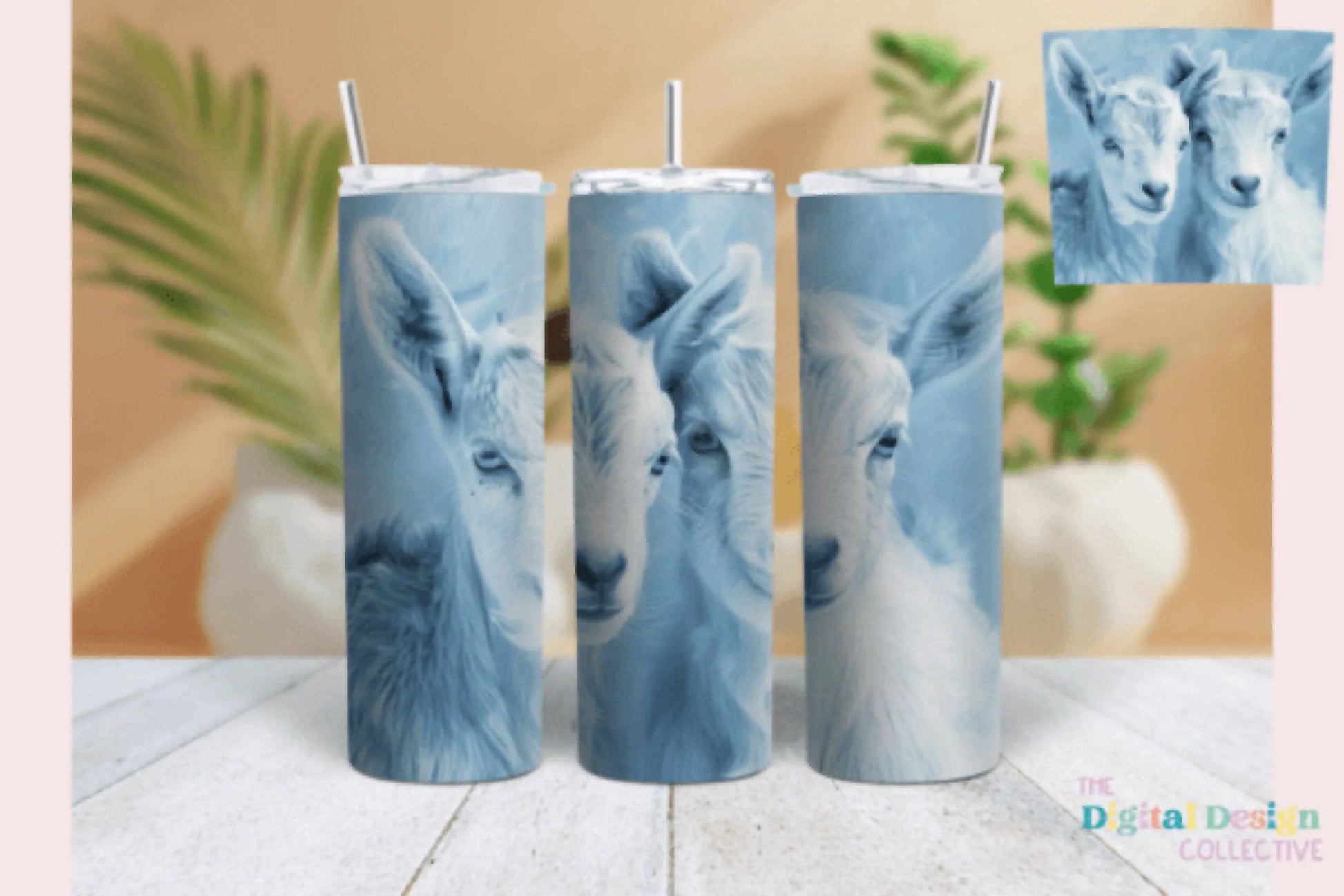 Goat Tumbler Wrap & Tumbler Bundle - CraftNest - Digital Crafting and Art