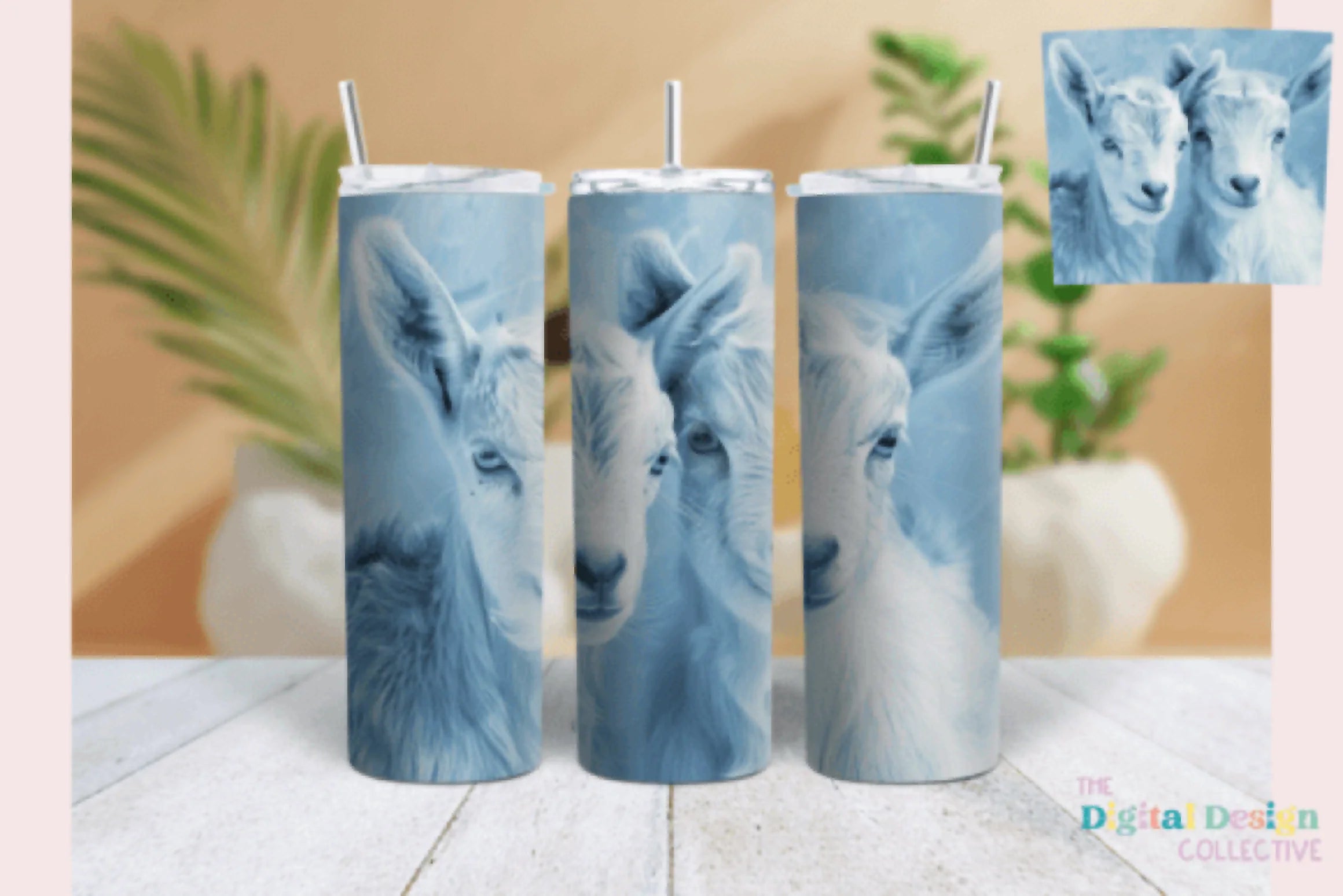 Goat Tumbler Wrap & Tumbler Bundle - CraftNest - Digital Crafting and Art
