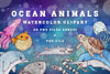 Cute Hand Drawn Ocean Animals Clipart Bundle