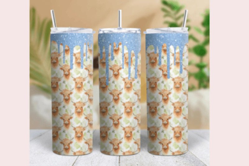 Pink Cow Glitter Tumbler Wrap Bundle - CraftNest - Digital Crafting and Art