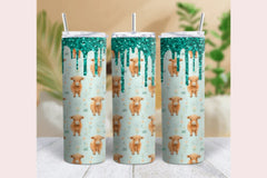Pink Cow Glitter Tumbler Wrap Bundle - CraftNest - Digital Crafting and Art