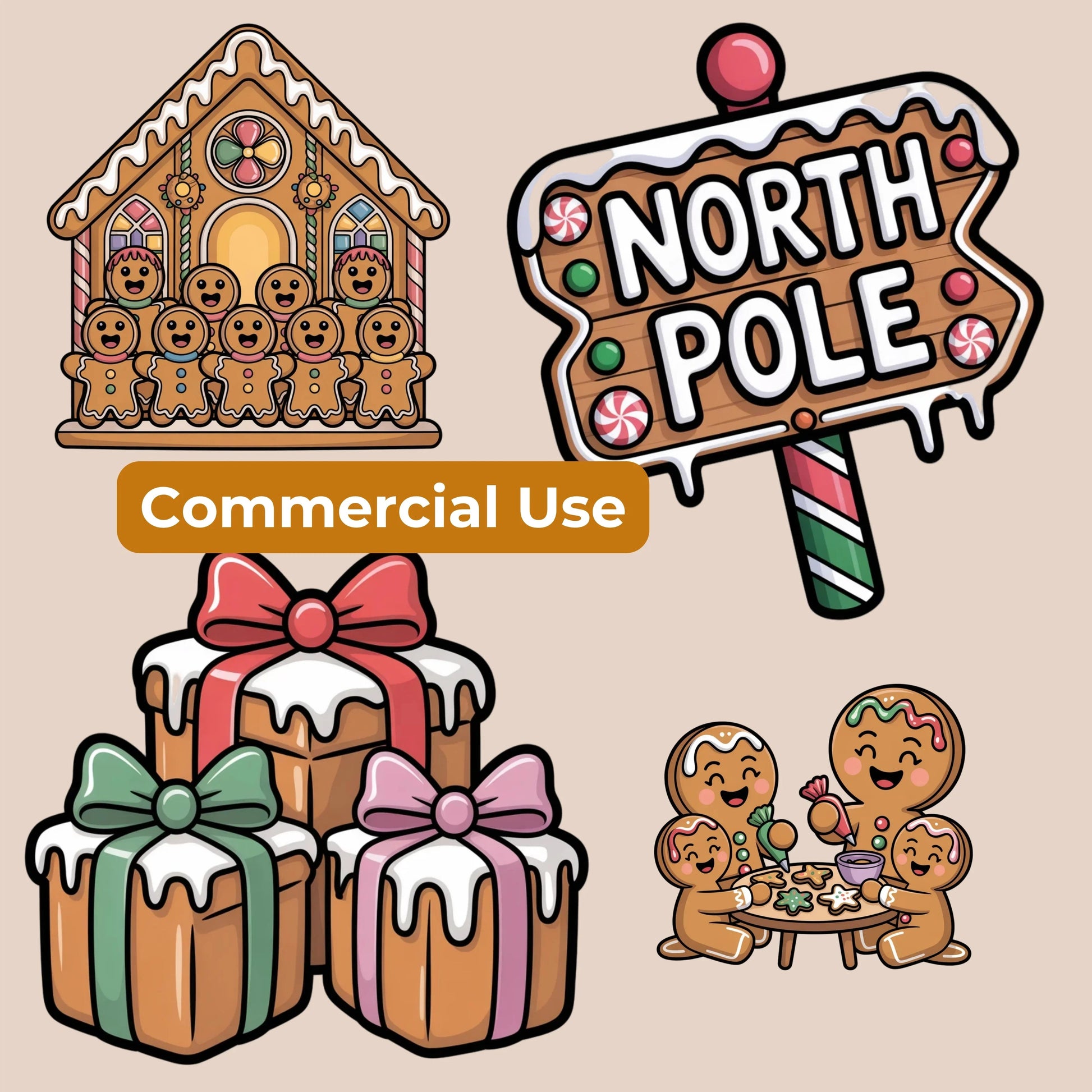 Gingerbread Clipart Bundle - CraftNest - Digital Crafting and Art