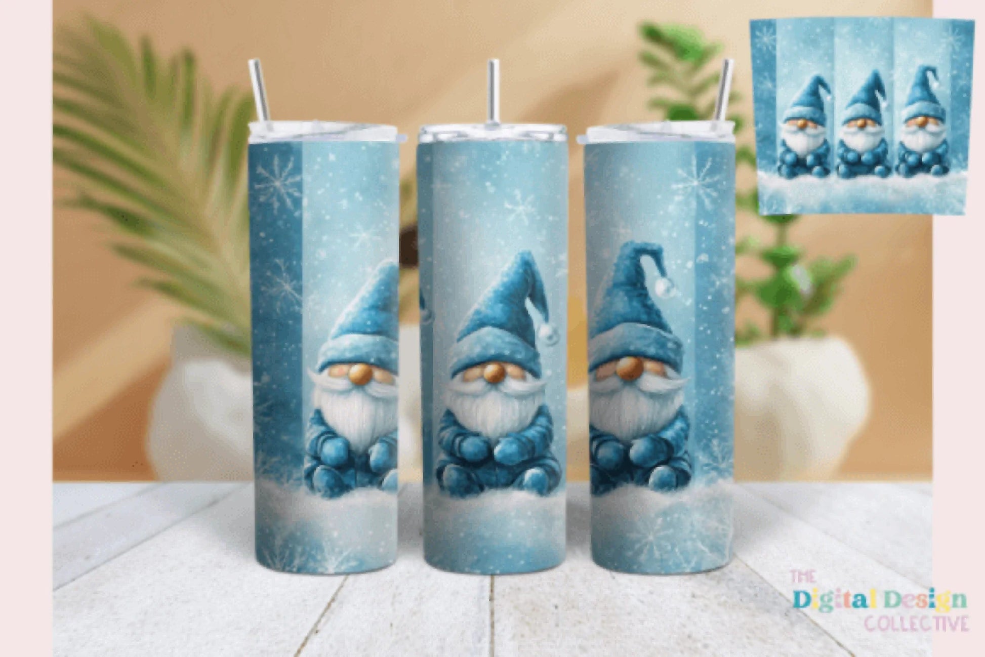 Festive Christmas Gnome Tumbler Wrap Bundle - CraftNest - Digital Crafting and Art