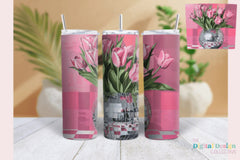 Pink Disco Tulip Skinny Tumbler Bundle - CraftNest - Digital Crafting and Art