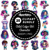 Chibi Girl Coffee Character Clipart