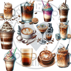 Coffee Variety Food Clipart - CraftNest - Digital Crafting and Art