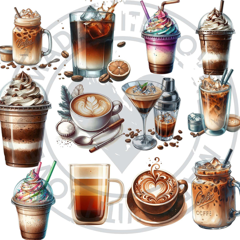 Coffee Variety Food Clipart - CraftNest - Digital Crafting and Art