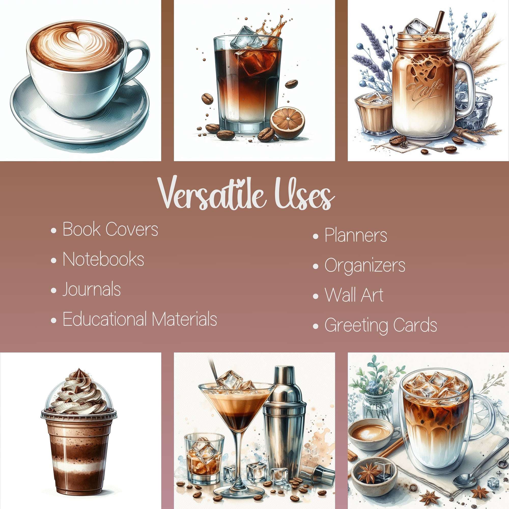 Coffee Variety Food Clipart - CraftNest - Digital Crafting and Art