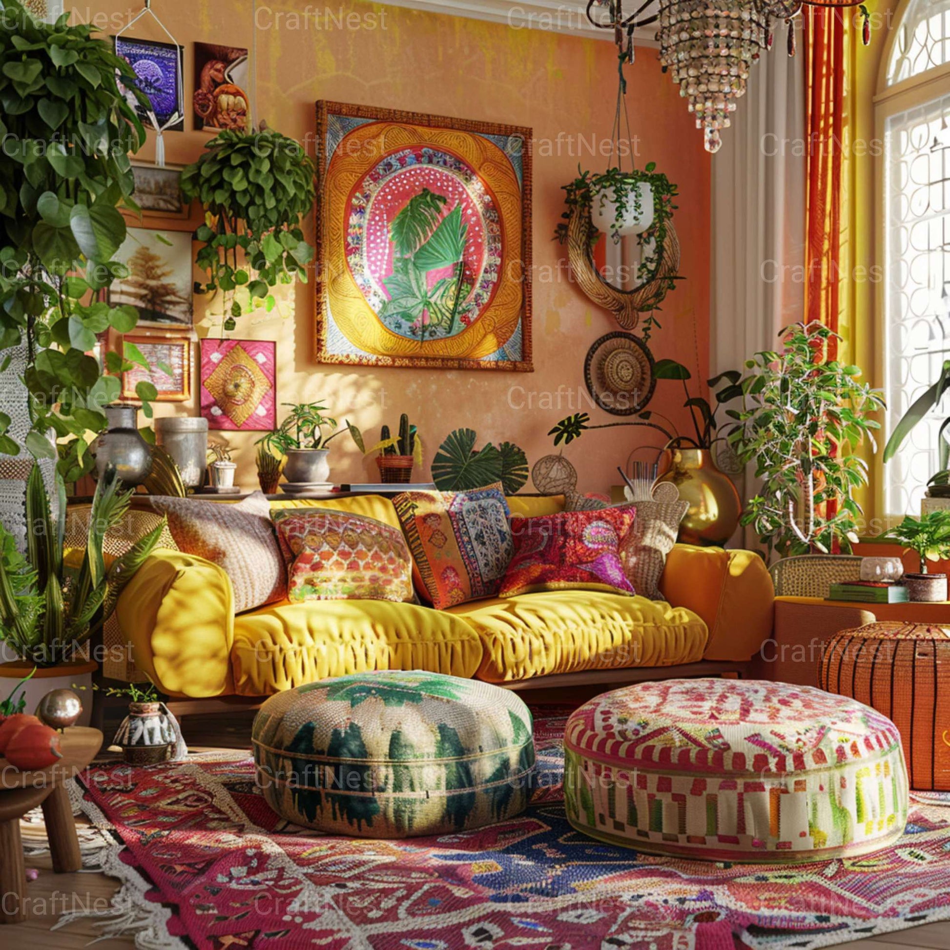 Bohemian Living Stock Images - CraftNest - Digital Crafting and Art