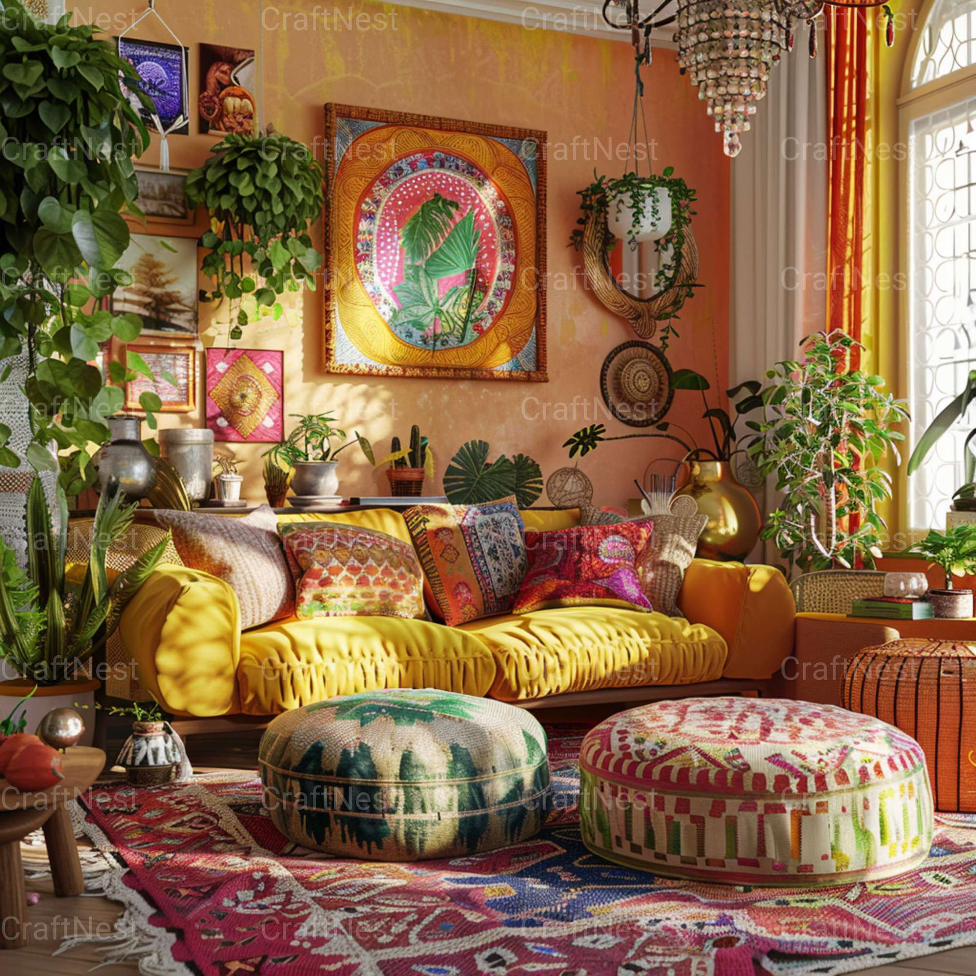 Bohemian Living Stock Images - CraftNest - Digital Crafting and Art