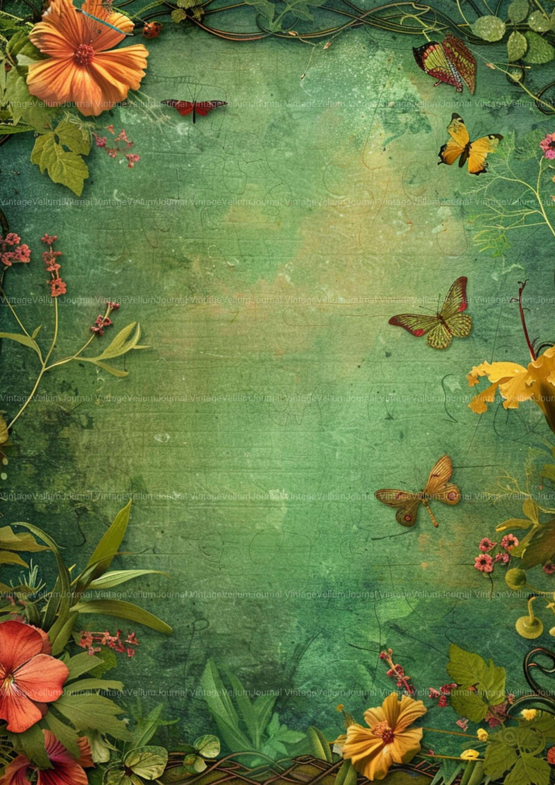 Lush Botanicals Junk Journal Pages - CraftNest - Digital Crafting and Art