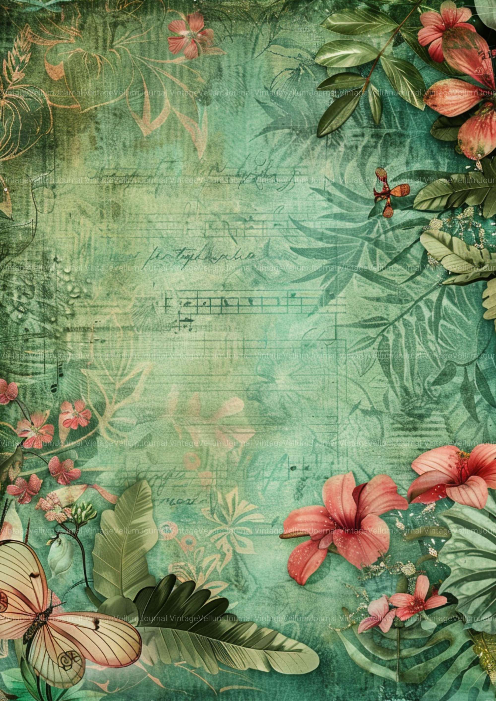 Lush Botanicals Junk Journal Pages - CraftNest - Digital Crafting and Art