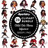 Chibi Chick Fitness Influencer Clipart