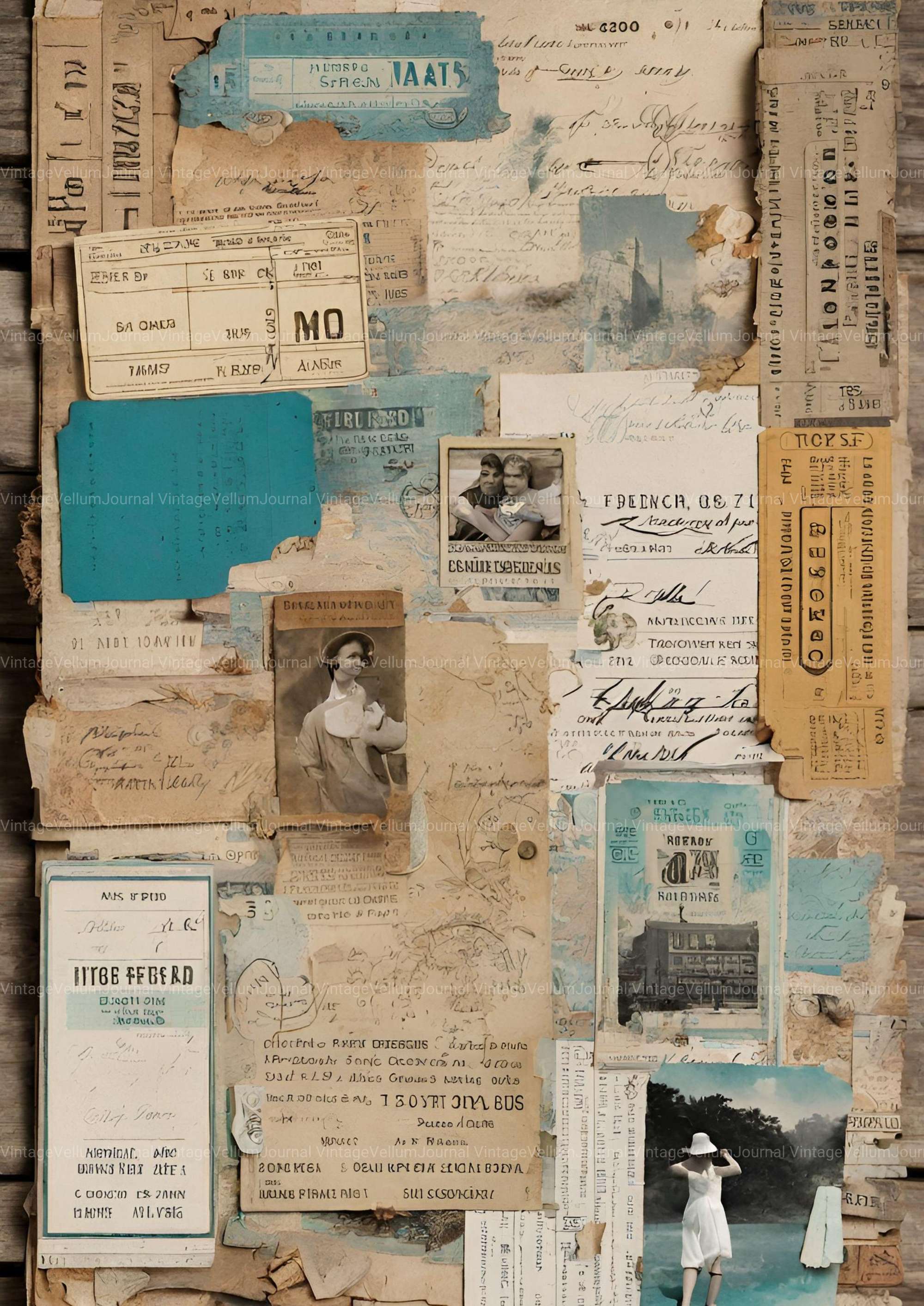 Midnight Florals Junk Journal Pages - CraftNest - Digital Crafting and Art