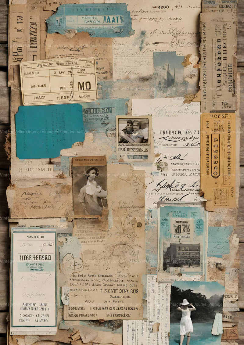 Midnight Florals Junk Journal Pages - CraftNest - Digital Crafting and Art