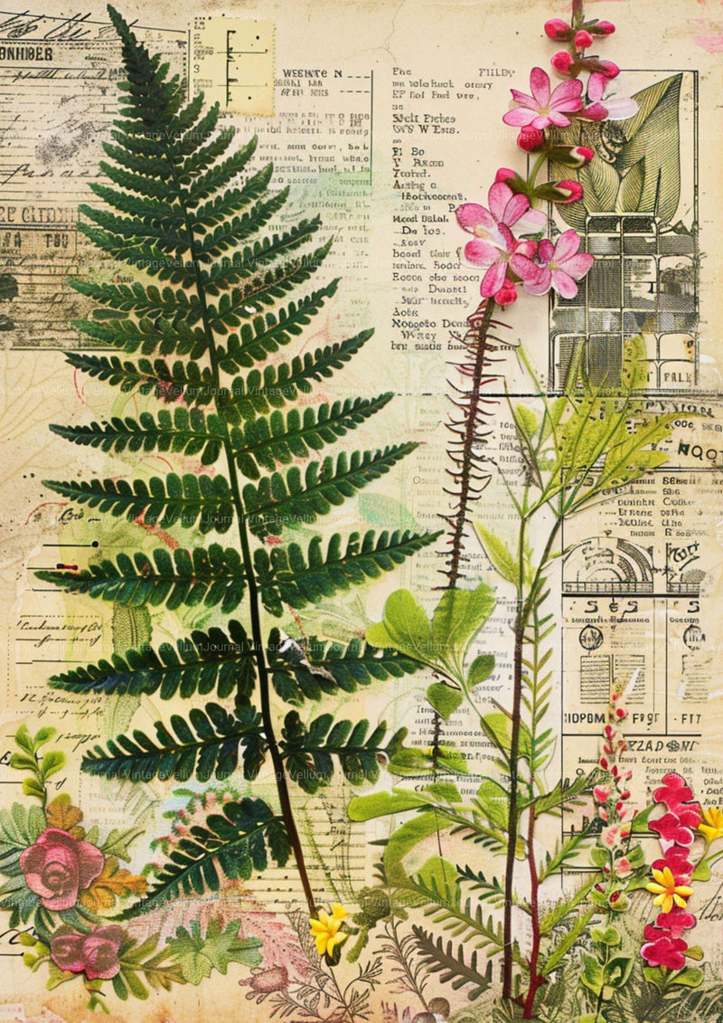 Lush Botanicals Junk Journal Pages - CraftNest - Digital Crafting and Art