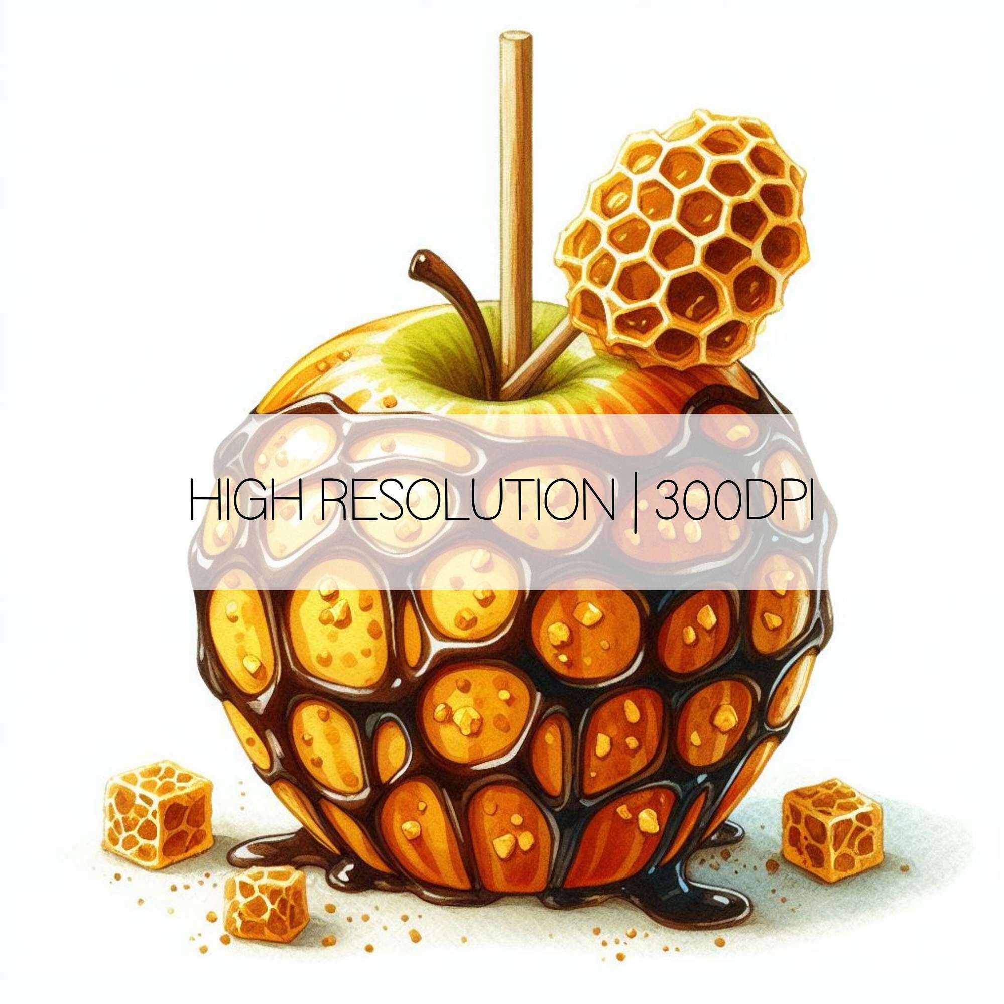 Candy Apple Food Clipart - CraftNest - Digital Crafting and Art
