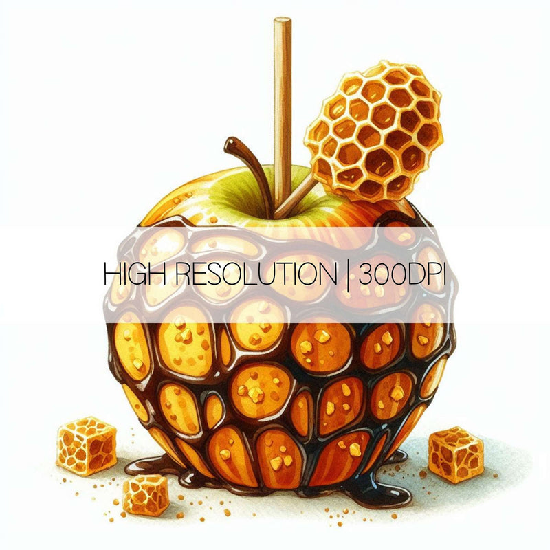 Candy Apple Food Clipart - CraftNest - Digital Crafting and Art