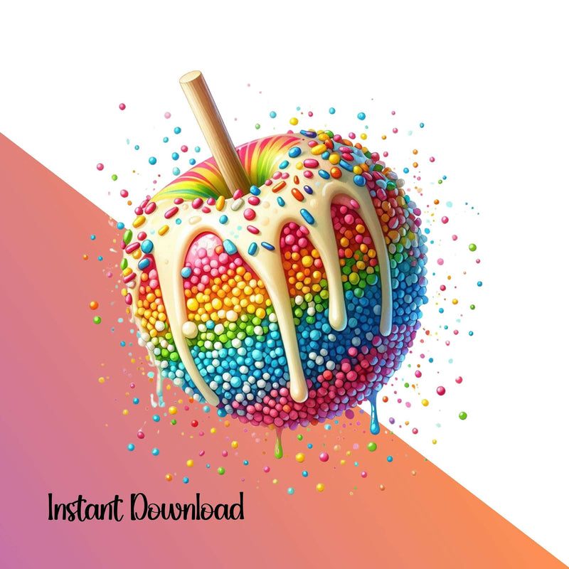 Candy Apple Food Clipart - CraftNest - Digital Crafting and Art