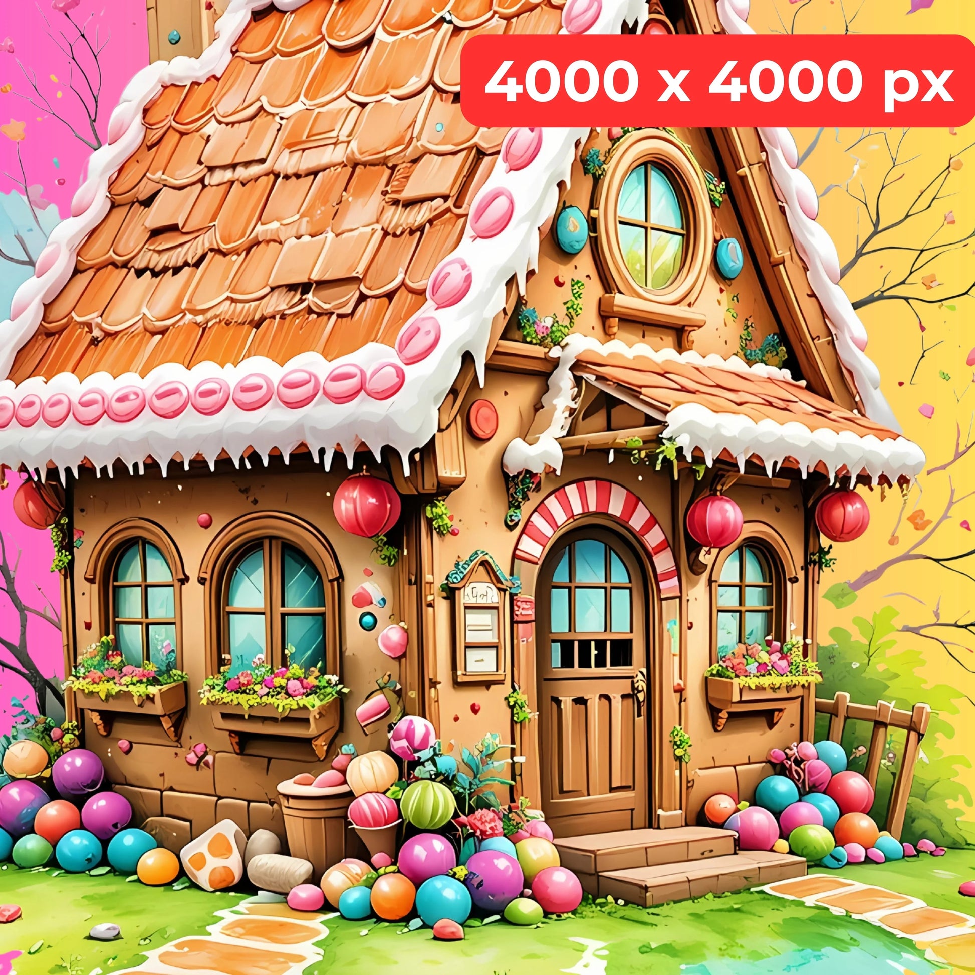 Whimsical Gingerbread Houses Clipart Bundle - CraftNest - Digital Crafting and Art