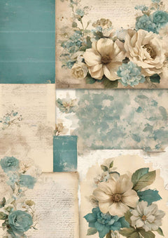 Midnight Florals Junk Journal Pages - CraftNest - Digital Crafting and Art