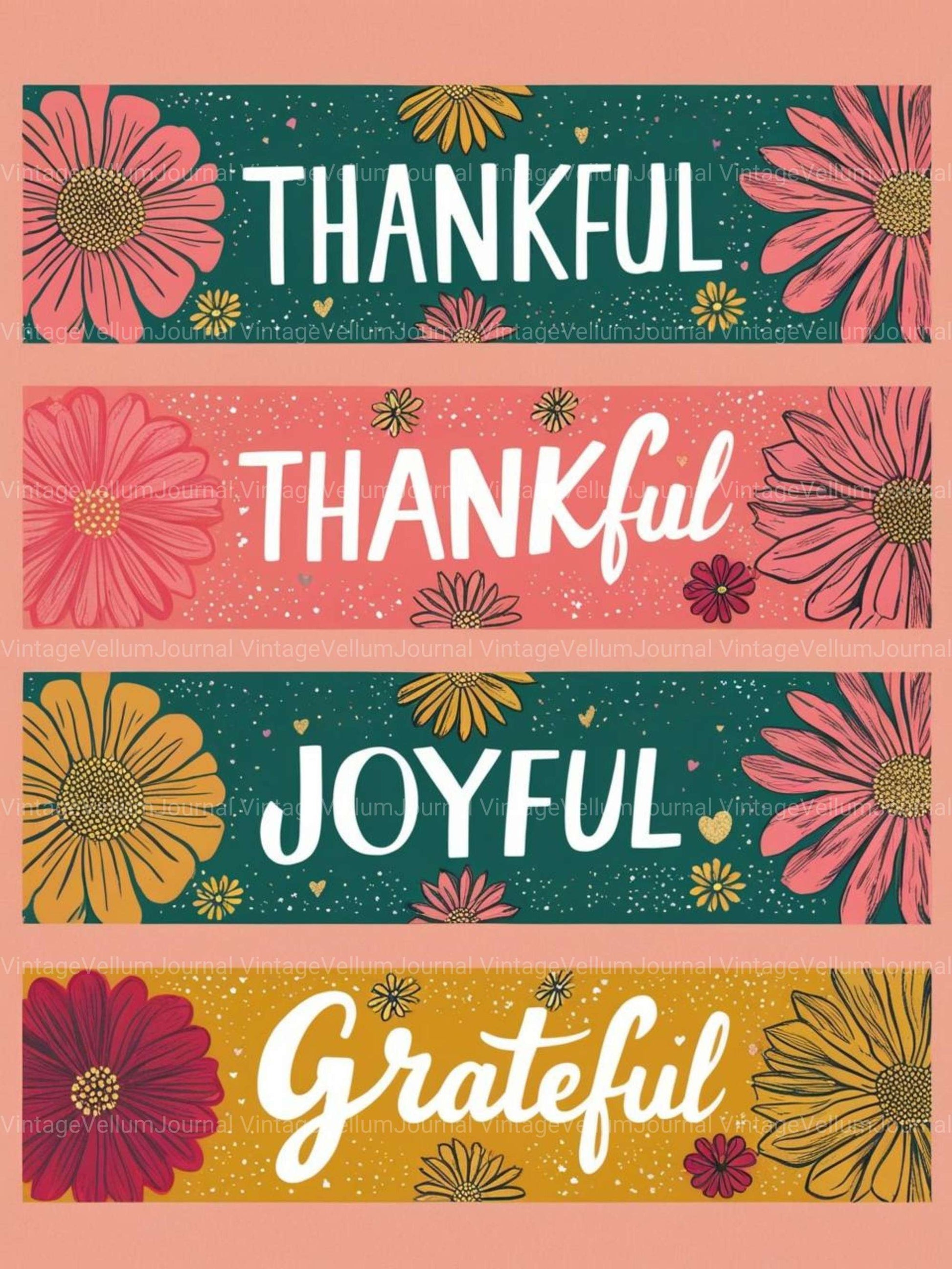 Gratitude Bloom Junk Journal Pages - CraftNest - Digital Crafting and Art