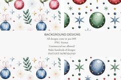 Christmas Baubles Seamless Papers - CraftNest - Digital Crafting and Art