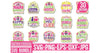 Easter Stickers Design Bundle