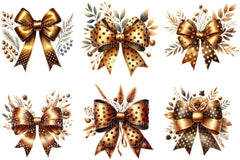 Golden Bow Clipart Bundle - CraftNest - Digital Crafting and Art