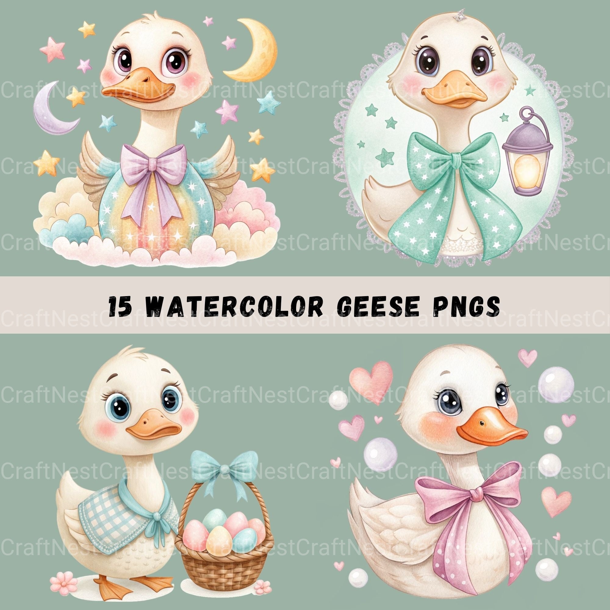 Goose Nursery Clipart Bundle