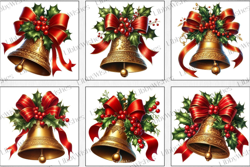 Christmas Bells Clipart Bundle - CraftNest - Digital Crafting and Art