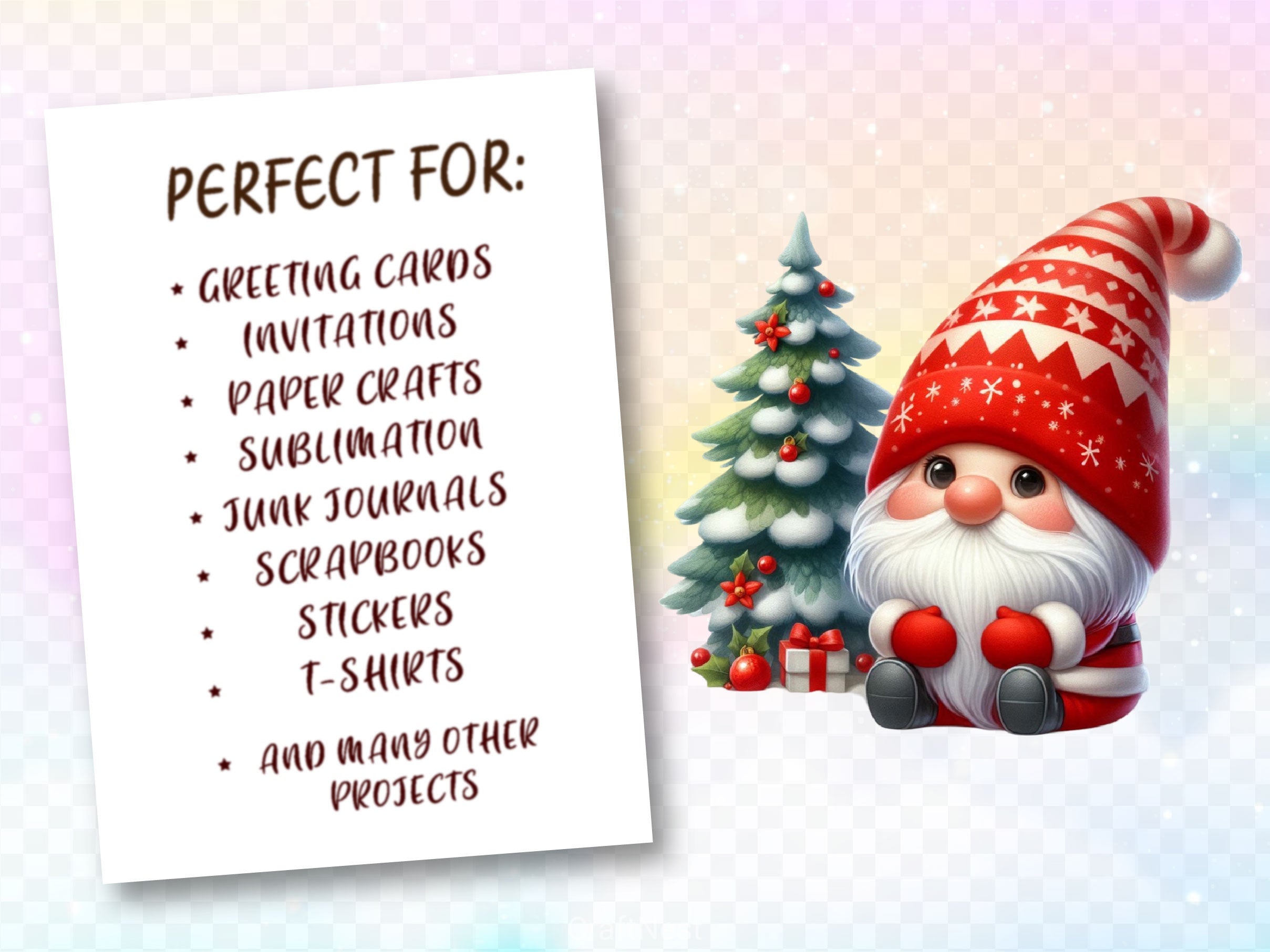 Christmas Gnome Clipart Bundle 9