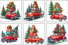 Christmas Cars Clipart Bundle - CraftNest - Digital Crafting and Art