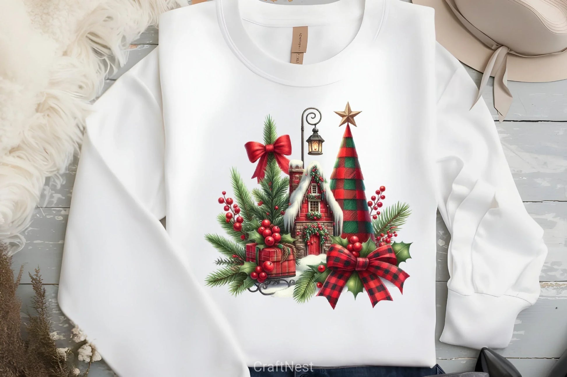 Christmas Winter House Clipart Bundle - CraftNest - Digital Crafting and Art