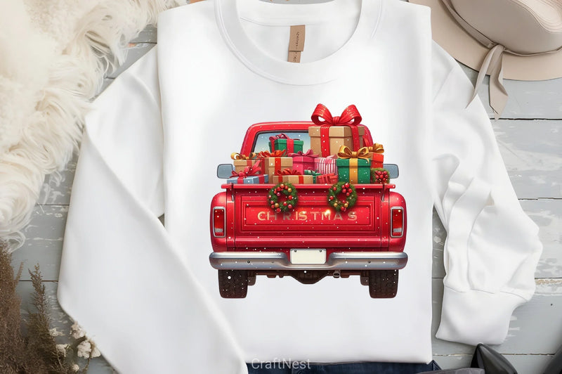 Christmas Truck Clipart Bundle 6 - CraftNest - Digital Crafting and Art