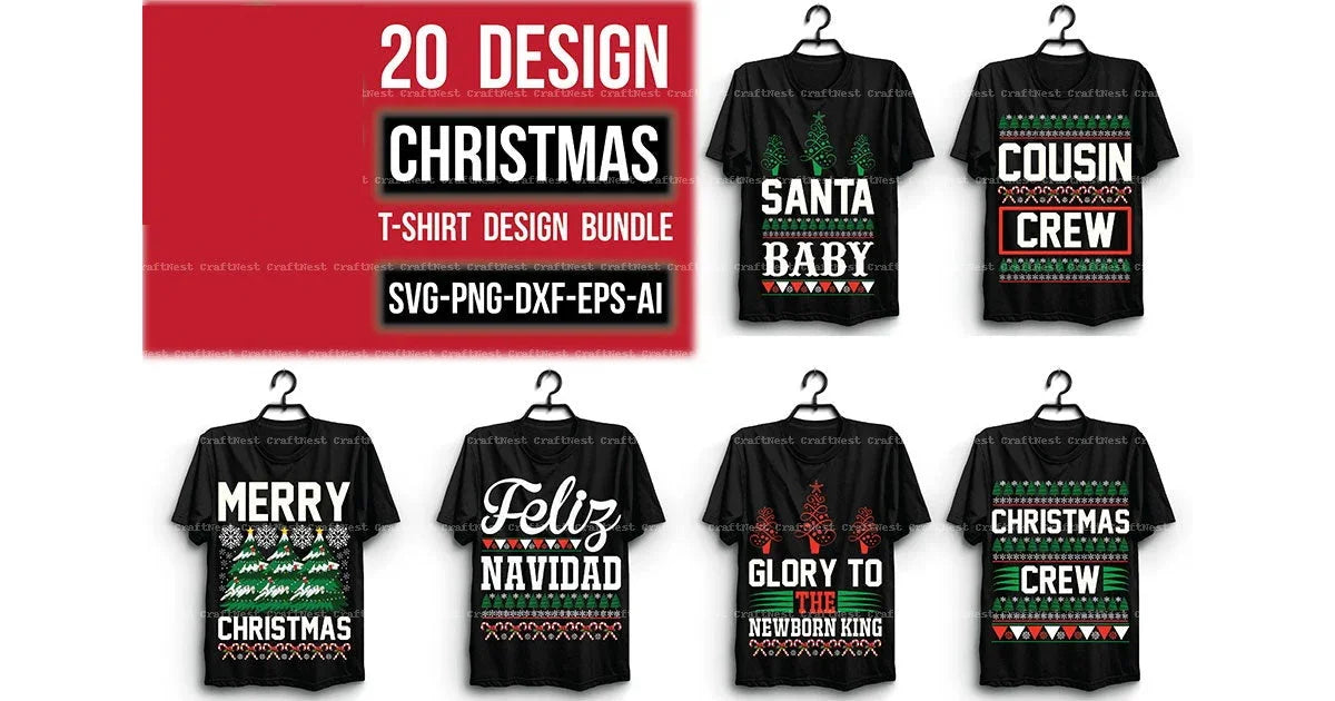 Christmas T-Shirt Design SVG Bundle