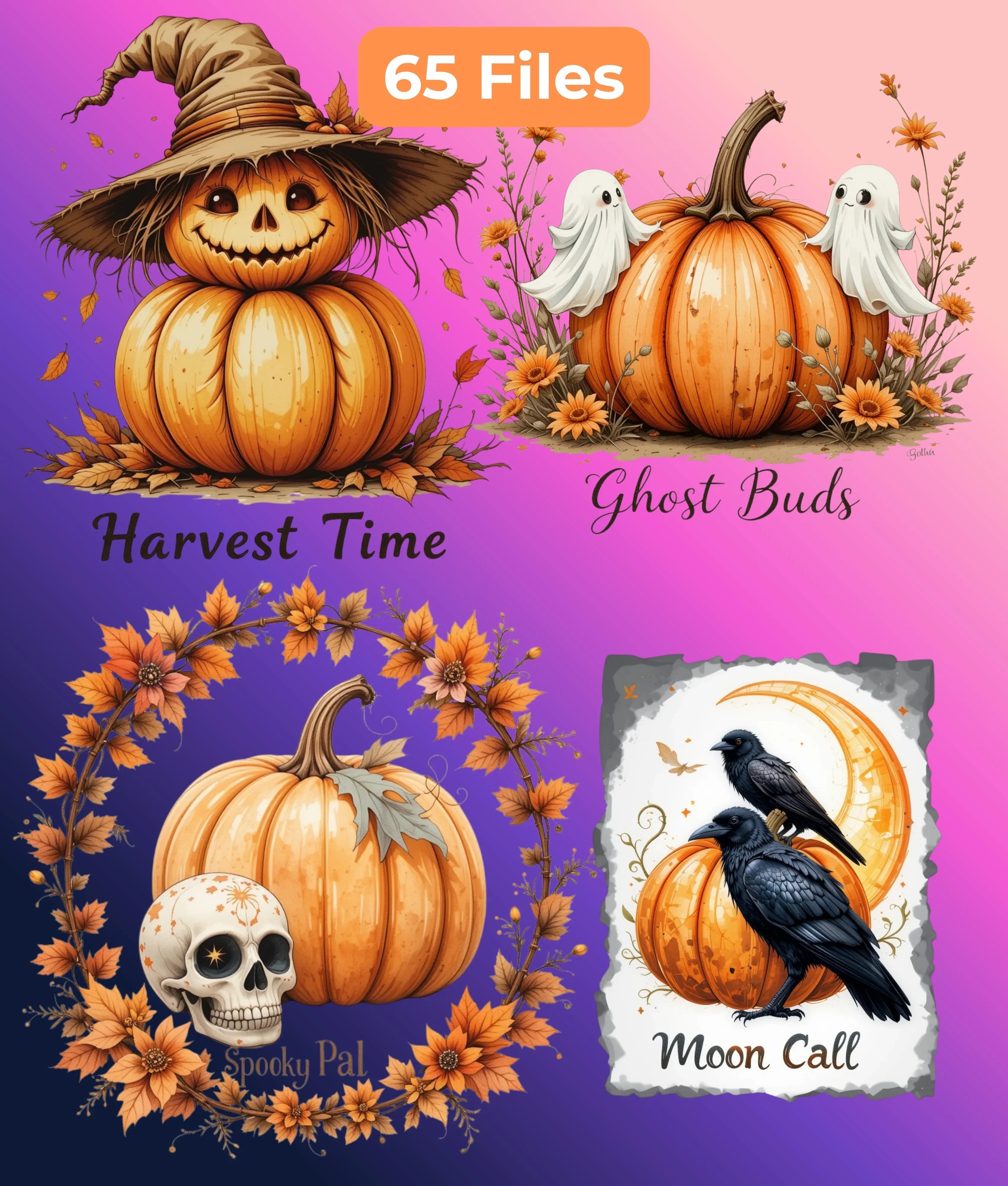 Halloween Pumpkin Clipart Bundle - CraftNest - Digital Crafting and Art
