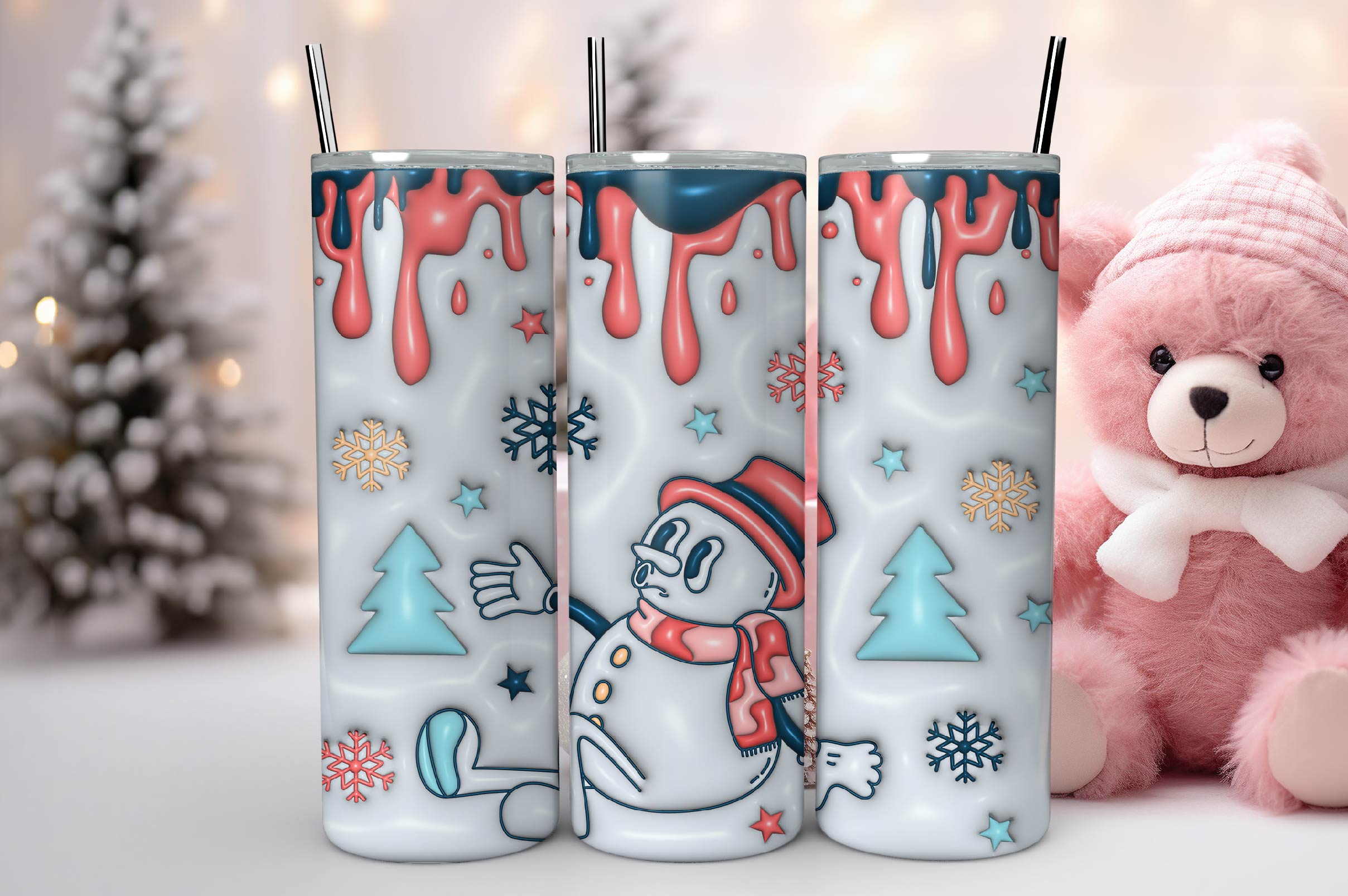 3D Inflated Christmas Tumbler Bundle 16