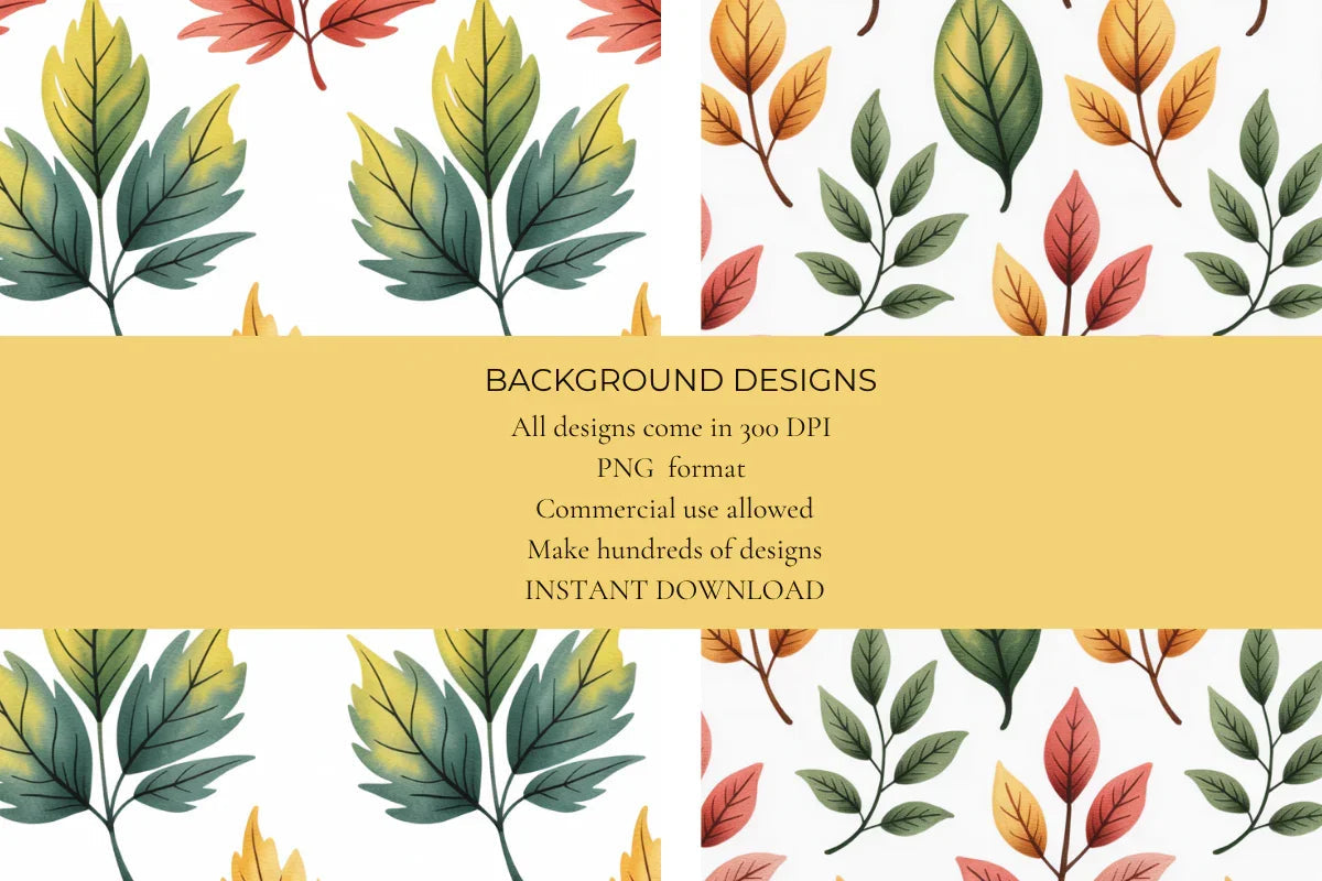 Autumn Leaves Seamless Papers - CraftNest - Digital Crafting and Art