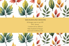 Autumn Leaves Seamless Papers - CraftNest - Digital Crafting and Art