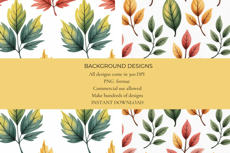 Autumn Leaves Seamless Papers - CraftNest - Digital Crafting and Art