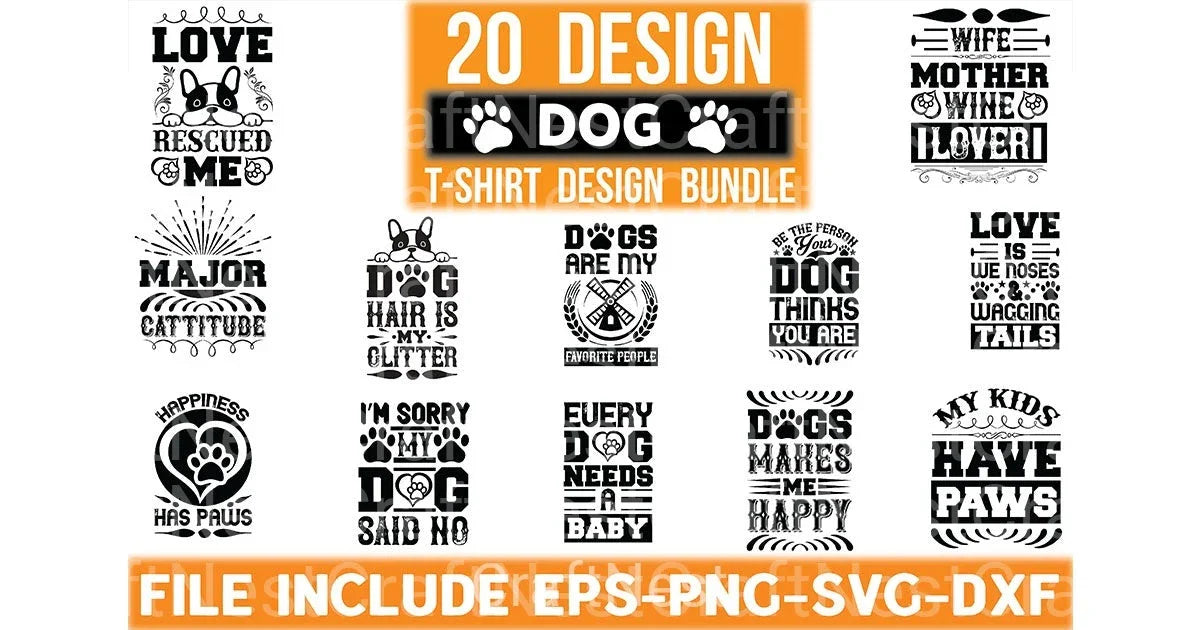 Dog Design Bundle - CraftNest - Digital Crafting and Art